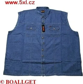 Pánská vesta Pánská riflová vesta JEANS modrá 23355/204 Kamro ODE-KAM-23355-204 - 3XL