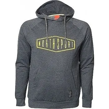 Pánská mikina Pánská mikina - klokanka NORTH 56°4 tmavě šedá s potiskem 4XL - 8XL NORTH 56°4 - 5XL