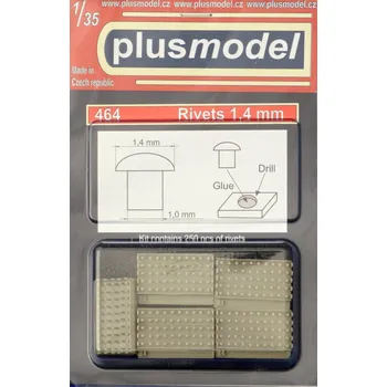 Plastikový model Plusmodel 1/35 Rivets 1,4 mm (250 pcs.)