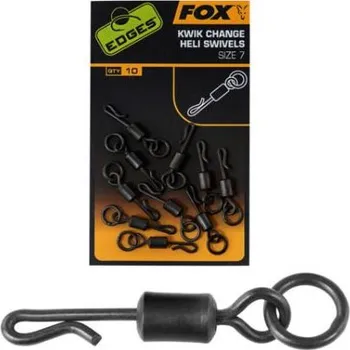 Fox Obratlík Edges Kwik Change Heli Swivels vel.7 10ks Velikost: 7 Získejte slevu -5% za registraci v e-shopu