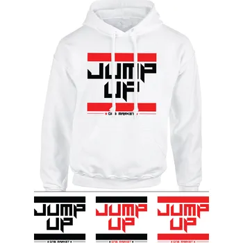 Pánská mikina Pánská mikina s kapucí JUMP-UP Stripes Velikost: M, Barva: Bílá