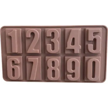 Nádoba na pečení Silikonová forma s čísly - Hnědá