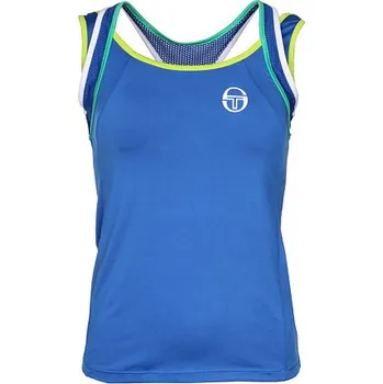 Taped Tank Top dámské tílko modrá-bílá velikost oblečení S