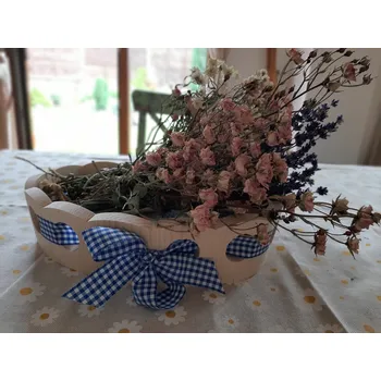 chlebník Stará Krása - Own Imports Selský košík na chléb a pečivo průměr 25 cm / červený