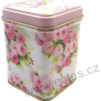 Dóza na potraviny ARIANNA plechová dóza na čaj 7420 olejomalba růžové šípkové růže
