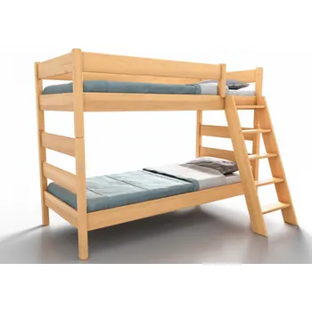 Postel Nábytek Rovder Patrová postel Junior 2, Rovder Výběr moření: Olše, Rozměr postele: 90x200, Druh dřeva: Bukový masiv