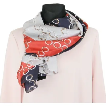 Šála Letní dámská šála "Řetězy" (Dámský šál geometrický vzor s řetězy)