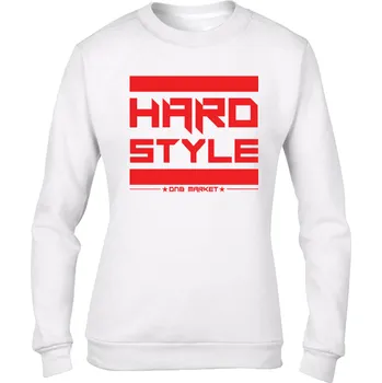 Dámská mikina DNBMARKET.CZ Dámská mikina bez kapuce HARDSTYLE Stripes černá / bílá Velikost: XS, Barva: Bílá - Design 4