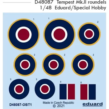 Plastikový model Eduard 1/48 Tempest Mk.II roundels (EDUARD/SPECIAL HOBBY)