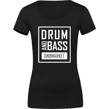 Dámské tričko Dámské tričko DNB Oblong Velikost: XL, Barva: Černá - Design 1