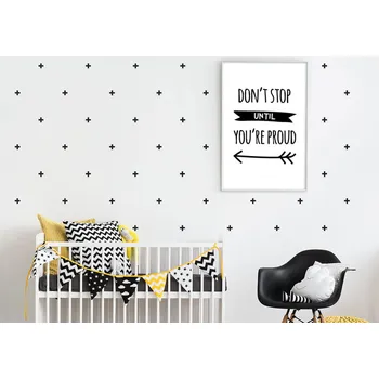 Samolepící dekorace Pastelowe Love Samolepky křížky - malé barva: černá