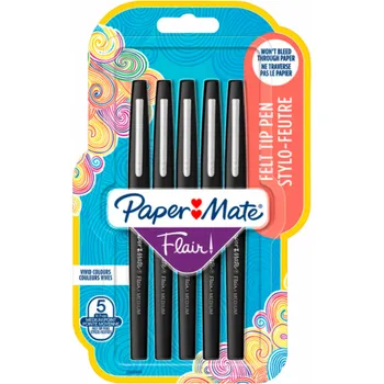 1x5 Paper Mate Flair fixky M 0,7 mm cerna