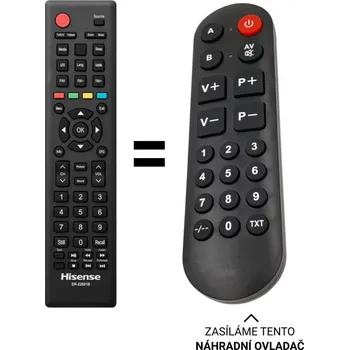 Dálkový ovladač Hisense H32A5100F náhradní dálkový ovladač pro seniory.