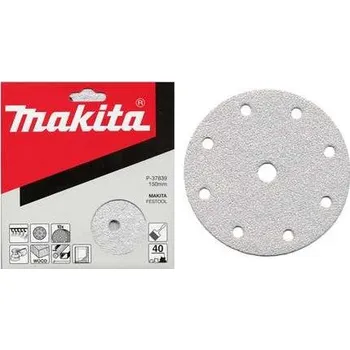 Brusný kotouč Brusný kotouč pro excentrické brusky Makita BO6030 a BO6040 - 150mm, zrnitost K80, 9 děr, 10ks (Makita P-37851)