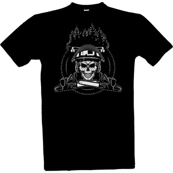 Tričko s potiskem Skull - Lumberjack pánské