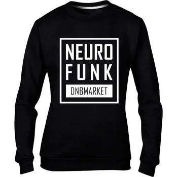 Dámská mikina Dámská mikina bez kapuce NEUROFUNK černá Velikost: XS, Barva: Černá - Design 1