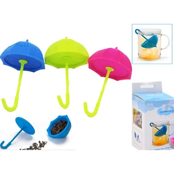 Konvice na čaj Sítko na čaj barevný deštník v modré barvě - 8,5*5,5 cm