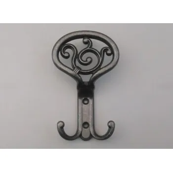 Věšák Kvalitní mosazný věšák černý- dvojitý