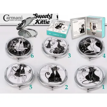 Carmani® Carmani - Kosmetické zrcátko Bláznivé kočky "Mix vzorů" - 11*11 cm