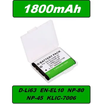 TopTechnology Baterie Pentax D-Li63, Nikon EN-EL10, Casio NP-80 1800mAh Li-Ion neoriginální