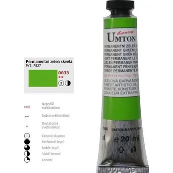 Olejová barva Olejová barva 20ml - Permanentní zeleň skvělá/ 2