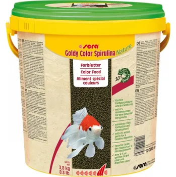Krmivo pro rybičky sera goldy color spirulina Nature 10 l (Vybarvovací krmivo pro zlaté ryby s obsahem 10% spiruliny)
