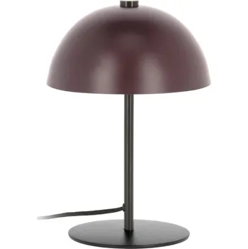 Lampička Vínově červená kovová stolní lampa Kave Home Aleyla