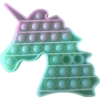 POP IT Jednorožec fosforový průhledný
