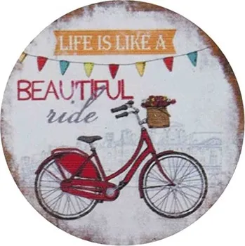 Dekorativní magnet Kovový kulatý magnet Beautiful ride