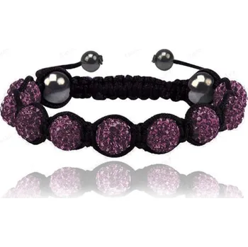 Náramek Shamballa náramek Zirkon Dark Purple