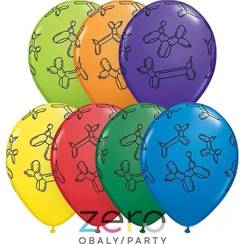 Balónek Balónky nafukovací pr. 30 cm (5 ks) - pejsci (mix)