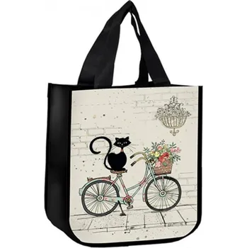 Nákupní taška Papery Bug Art Kiub Kočka na kole
