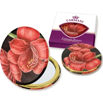Kosmetické zrcátko Carmani® Carmani - Kosmetické zrcátko s květinou Amarylis - 8,5*8,5 cm