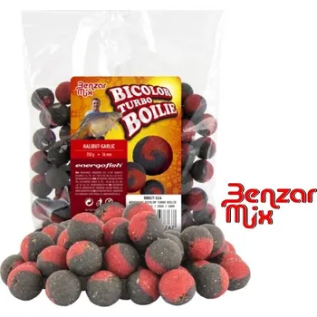 Benzar Mix Bicolor Turbo boilies Halibut-Garlic 250 g průměr: 16 mm
