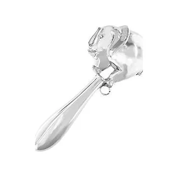 Hračka pro kojence Stříbrné chrastítko slon