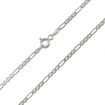 Řetízek Stříbrný řetízek figaro gucci délka řetízku 45cm