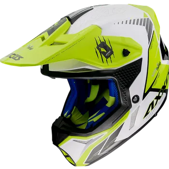 Helma na motorku Motokrosová helma AXXIS WOLF ABS star track a3 lesklá fluor žlutá Velikost: XS