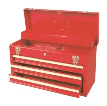 kovový Box na nářadí se 3 zásuvkami víkem a uchy na přenášení, vrchní