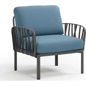 Zahradní nábytek Nardi KOMODO kreslo - antracitový rám/ modrý poťah