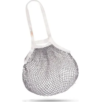 Nákupní taška BAMBUSOVÝ KOŠ síťová taška přes rameno žíhaná/bílé ucho