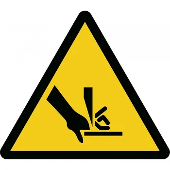 Kancelář Značka Nebezpečí useknutí prstů, samolepicí fólie, 20 × 20 cm