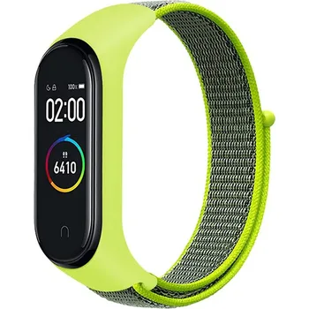 Náramek Mi Band 3/4/5/6/7 nylonový náramek Barva: Limetkově zelená, Typ: 5