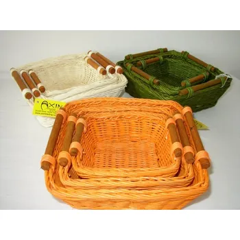 Úložný box Axin Trading s.r.o. Ratanový košík čtvercový set 3 varianta zelená Axin Trading s.r.o.