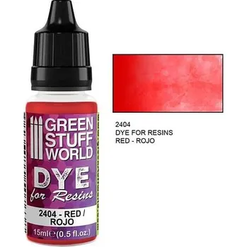 Příslušenství k deskovým hrám Green Stuff World: Dye for Resins - Red 15ml