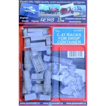 Plastikový model Plusmodel 1/48 C-47 Racks for Drop Container