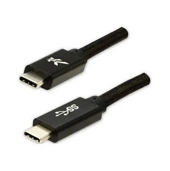 Datový kabel Logo USB kabel (3.2 gen 1), USB C samec - USB C samec, 2m, 5 Gb/s, 5V/3A, černý, box, nyl (KUEHDTL20BBL)