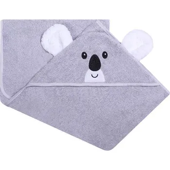 Dětská osuška s kapucí 120 x 100 cm Koala šedá