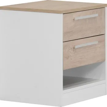 Noční stolek Stolek noční dub premium/bílá KALIOPE