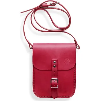 Eggo Gellner malá kožená taška přes rameno Červená