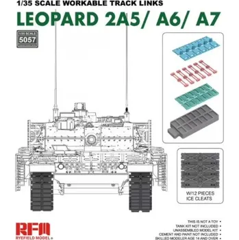 Plastikový model Ryefield model 1/35 Workable track links for LEOPARD 2A5/A6/A7